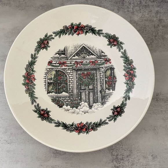 Royal Stafford Christmas Home 13" Holiday Christmas Serving Bowl Made in England - Picture 2 of 7
